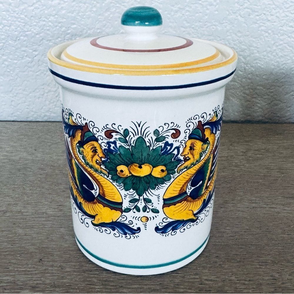 Ceramica Nova Deruta Raffaellesco Lidded Kitchen Storage Canister Jar